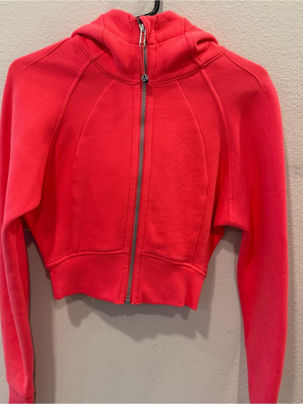 lululemon athletica Cropped Zip Hoodie Jacket - Coral